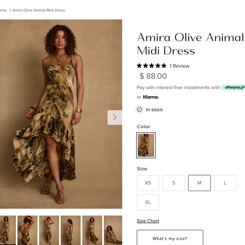 12th Tribe Green Black Asymmetrical Ruffled Midi Dress